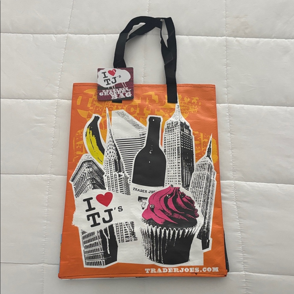 Trader Joe’s New York - Orange Reusable Tote Bag / rare
